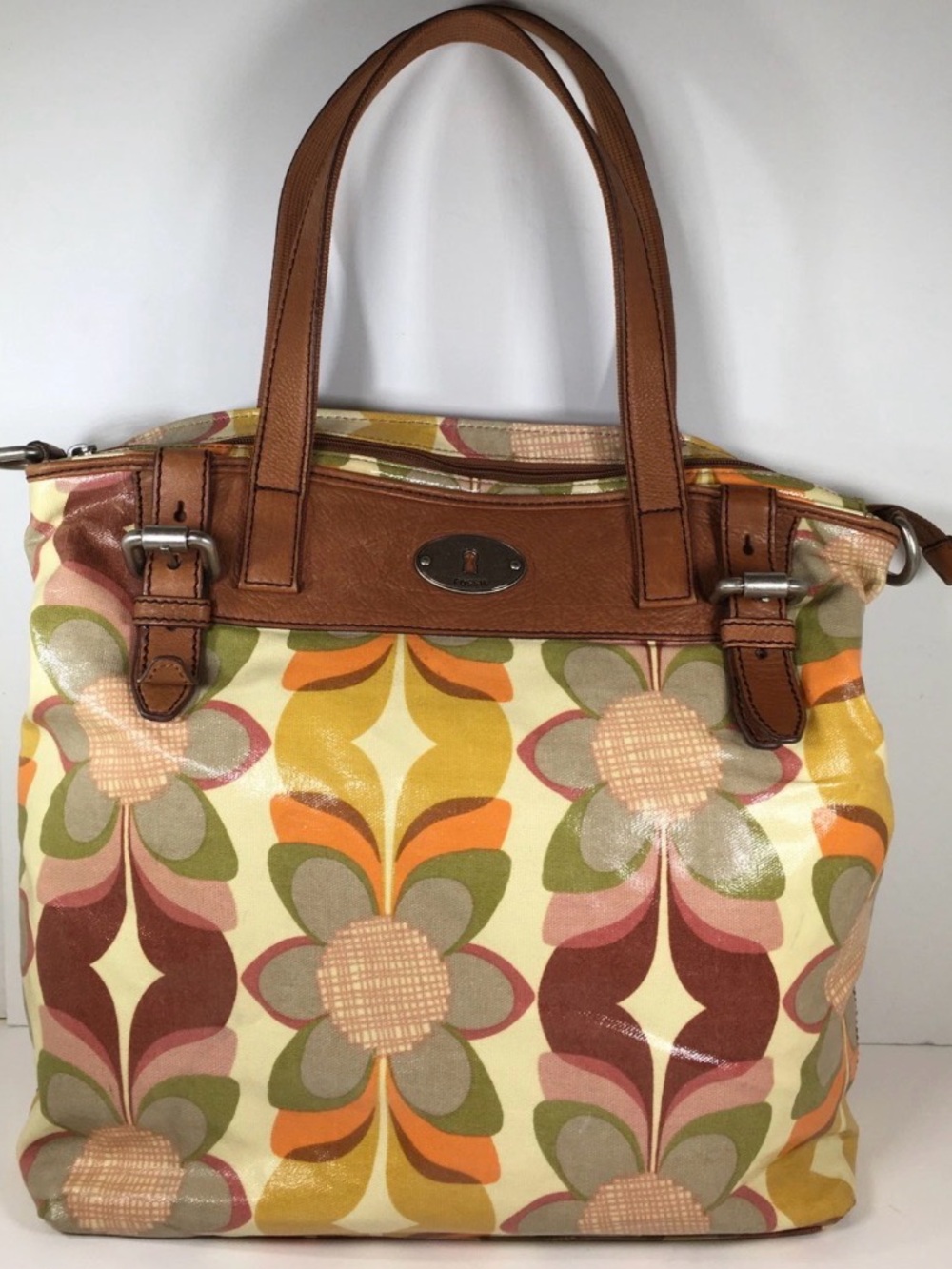 Fossil Floral Pattern Handbag